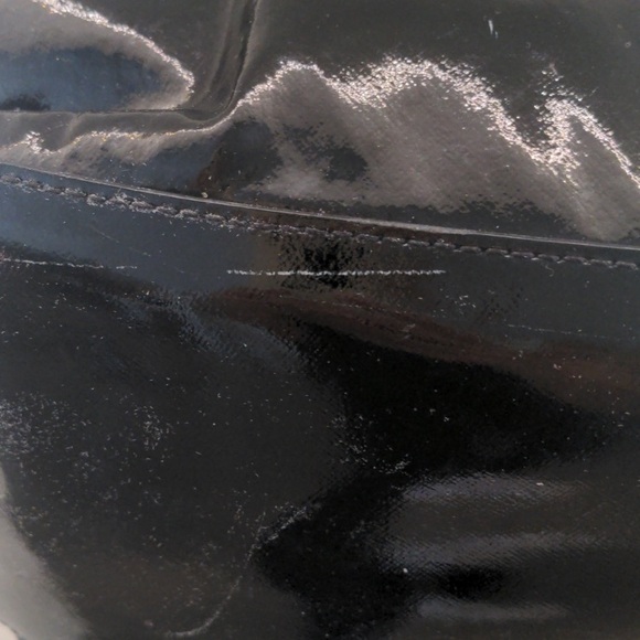 Michael Kors Black Patent Leather Rhinestones Studded Tote good used condition - Picture 14 of 15